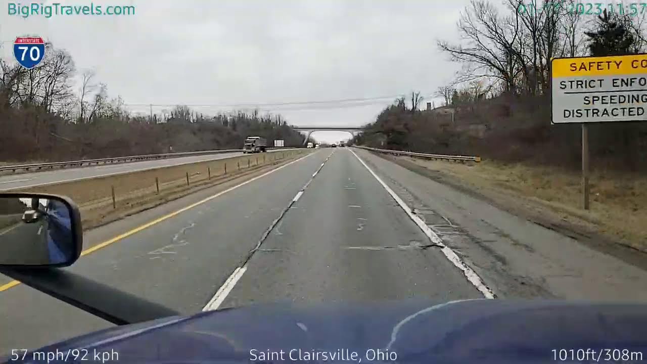 BigRigTravels LIVE | Zanesville to Bridgeport, OH (1/11/23 10:40 AM)