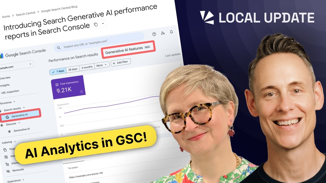 Данные поиска AI в GSC, Schema для LLM и видеоверификация GBP | E34 The Whitespark Local Update