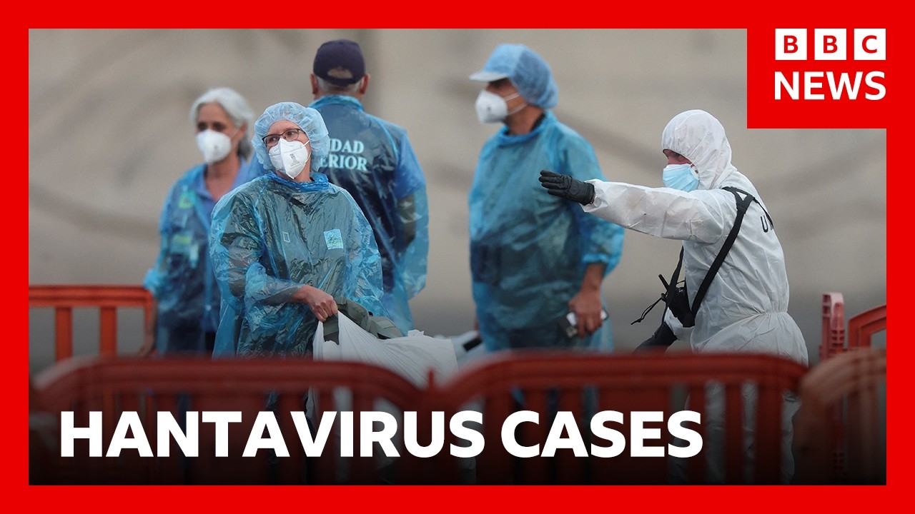 US and French nationals test positive for hantavirus after leaving cruise ship | BBC News