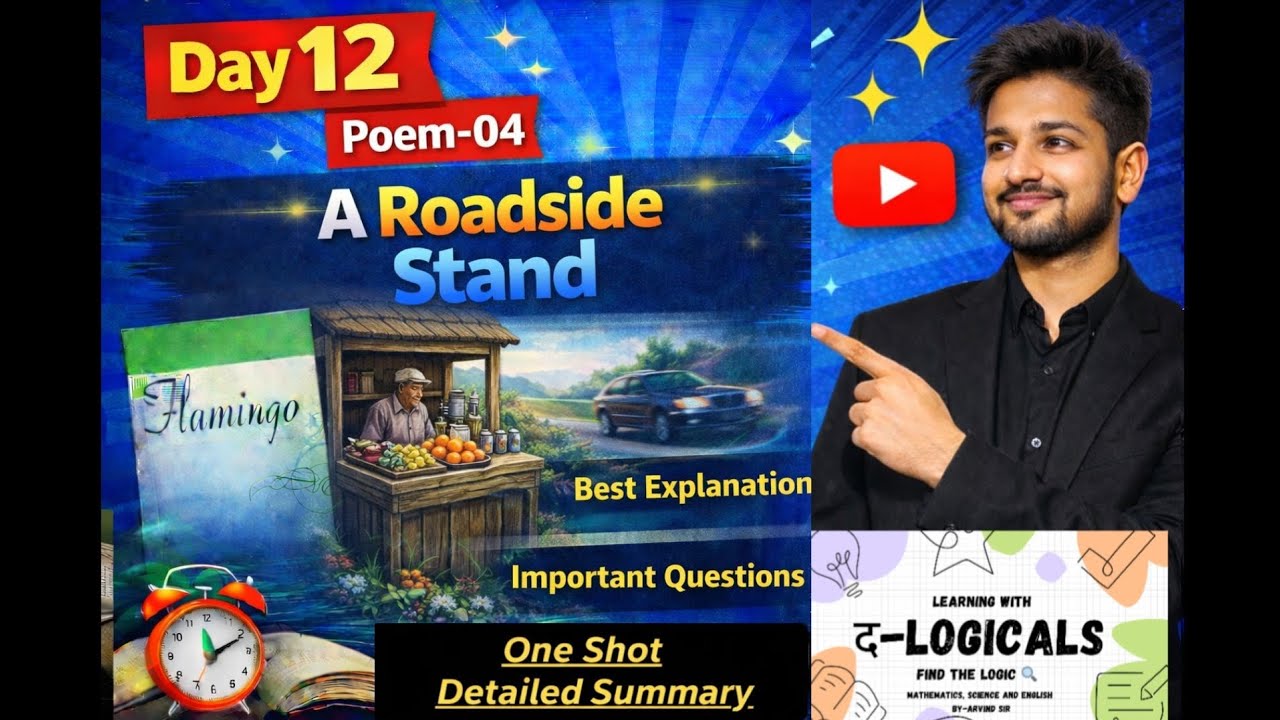 One Shot: Poem-04 'A Roadside Stand' #cbse #class12 #english #upboard #education #revision 