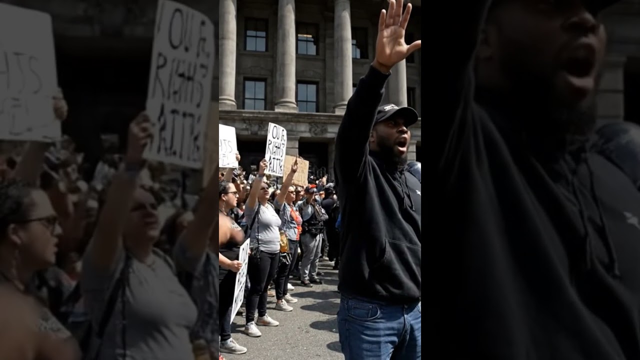 Rage outside the court Was justice denied or were rights defended #Protest #Justice