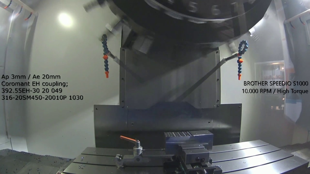 Milling test Brother SPEEDIO S1000X1 high torque