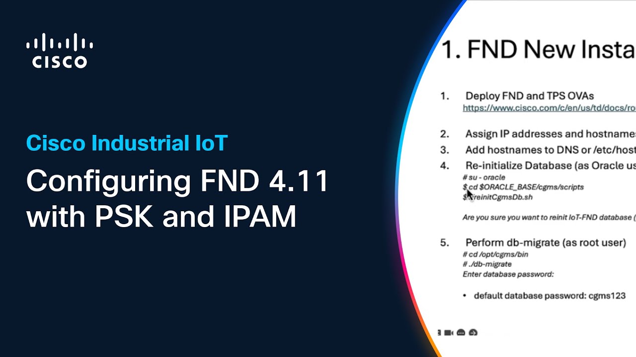 Configuring FND 4.11 with PSK and IPAM