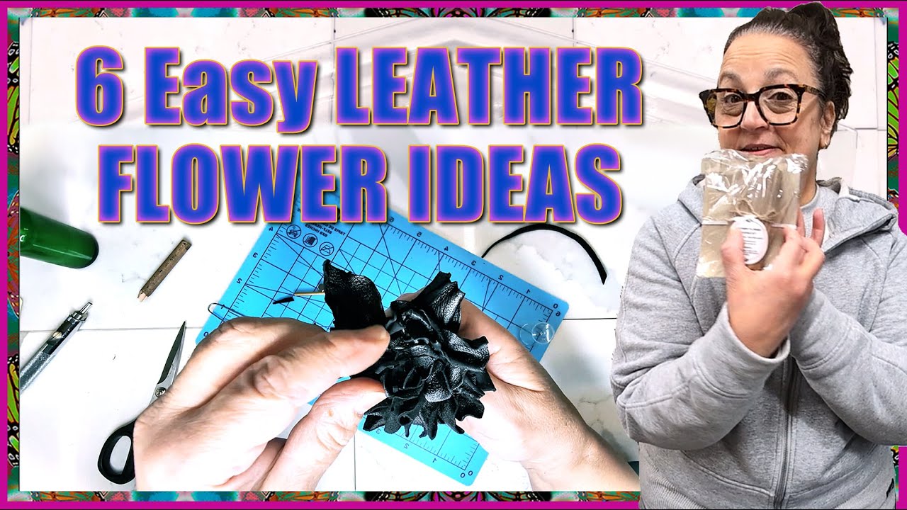 6 Leather Flower Craft Ideas for Easy & Fun DIY Flower Jewelry and Accessories!! #flowerart