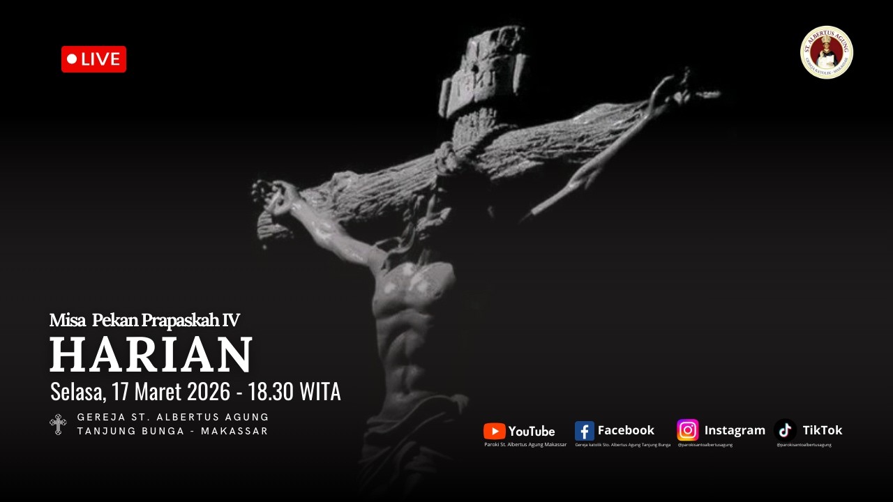 MISA HARIAN, SELASA 17 MARET 2026, JAM 18:30 WITA - PAROKI TANJUNG BUNGA - KAMS