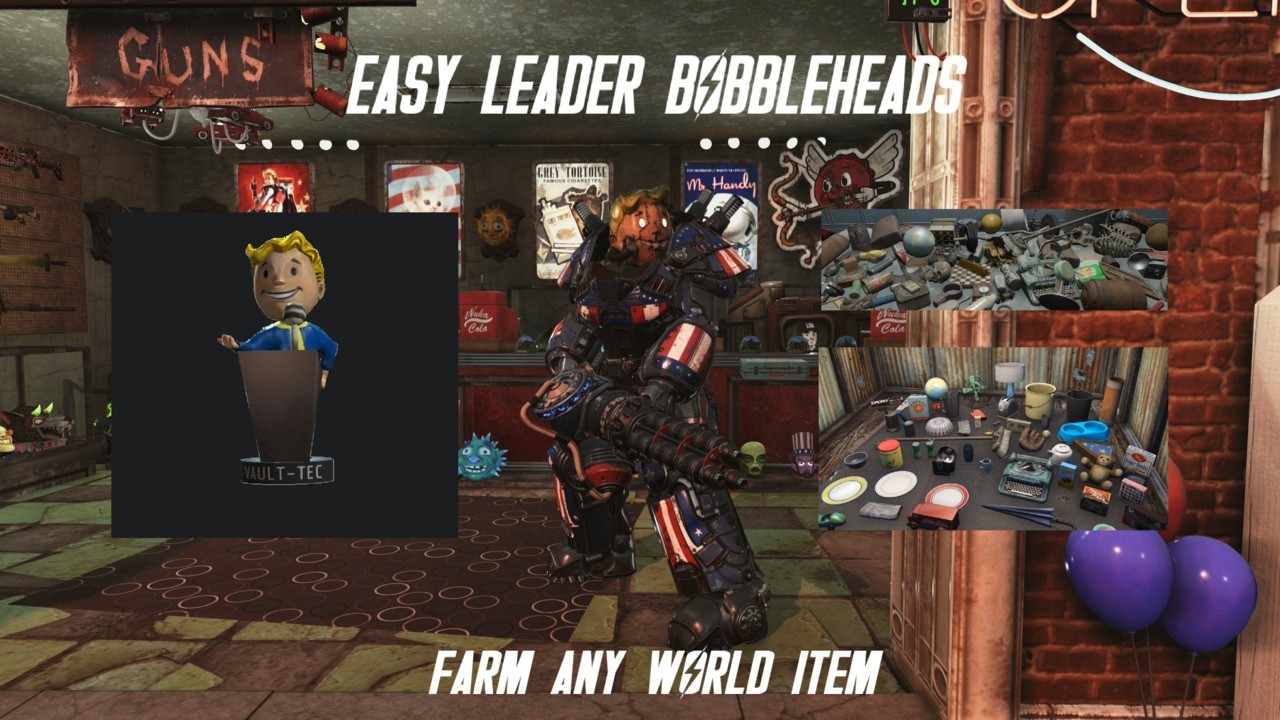 Easy Leader Bobbleheads in Fallout 76! (how to respawn any item)