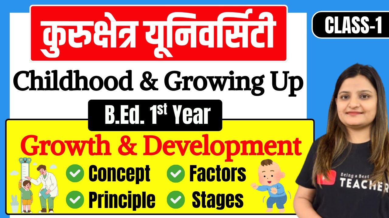 Growth and Development | KUK Childhood and Growing Up Class- 1 | B.Ed. 1st Year |