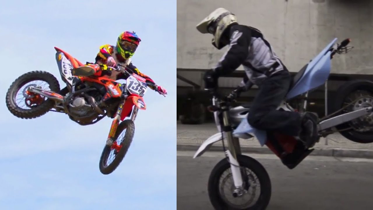 SUPERMOTO vs DIRT BIKE - Warp 9 Racing