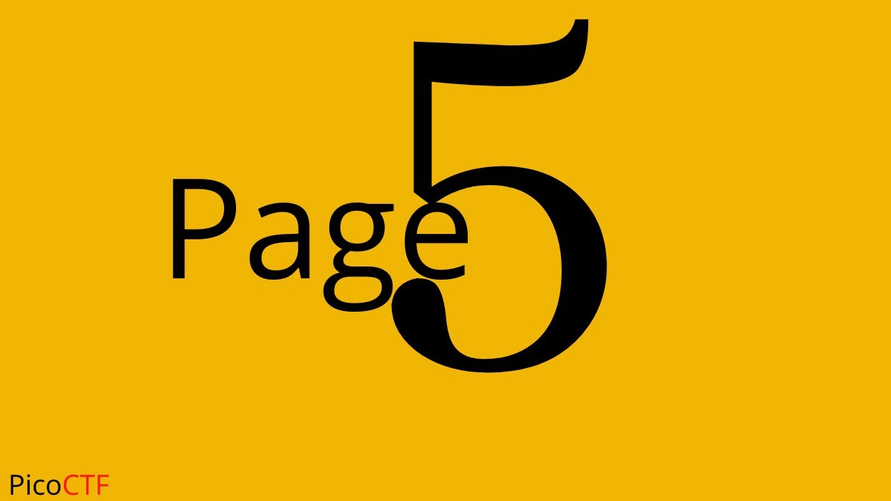 Page 5 | Picoctf solutions
