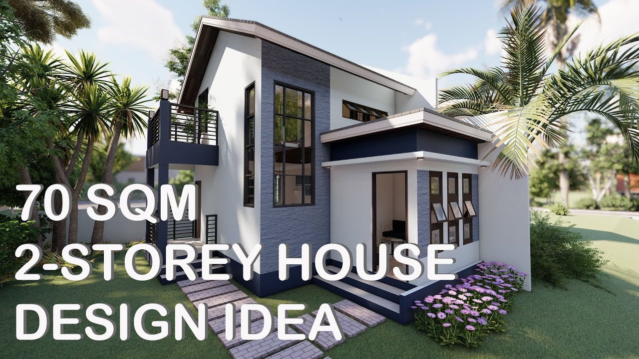 70 SQM 2-STOREY HOUSE DESIGN IDEA | Konsepto Designs