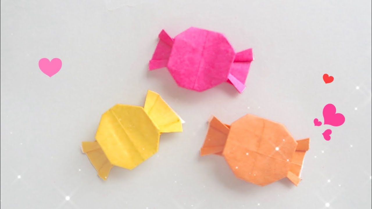 Origami Candy 摺紙教學- 糖果 종이 접기 사탕 キャンディ