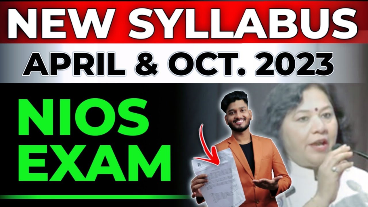 Nios New Syllabus April & October 2023 | Theory Exam | TMA | Practical | Exam Fees.