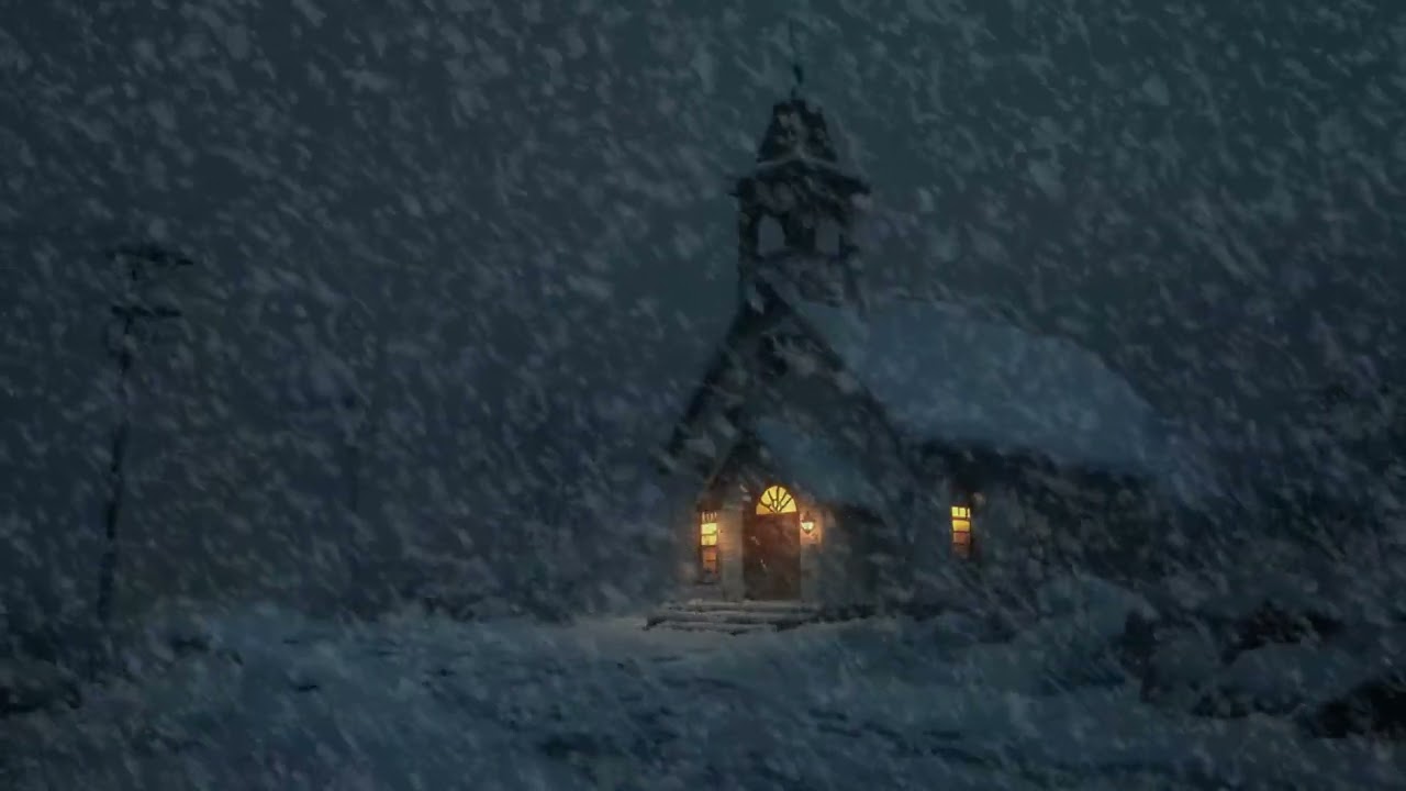 🏠 Blizzard Mountain Cabin | Heavy Snowfall with Wind Storm in Winter Night | Relax Sleep Study Work