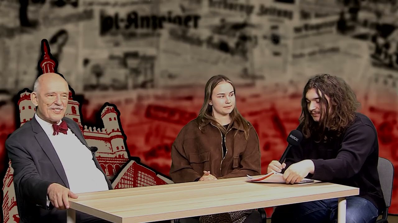 Studenci WSHiU ANS pytają Janusza Korwina-Mikke