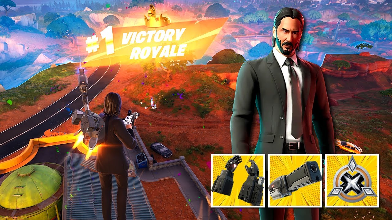 Fortnite John Wick skin Gameplay | Zero Build (Fortnite Chapter 5 Season 4)