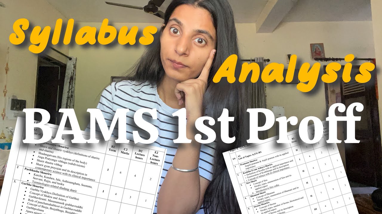 1st Year BAMS Complete Syllabus Explained | Easy & Detailed Guide