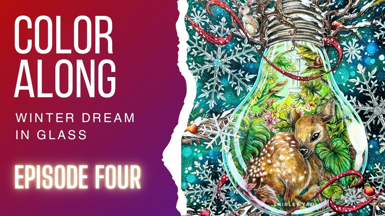 ❄️Winter Dream in Glass | Ep.4  Background Part Two | Colored Pencils | Mythographic | Color along