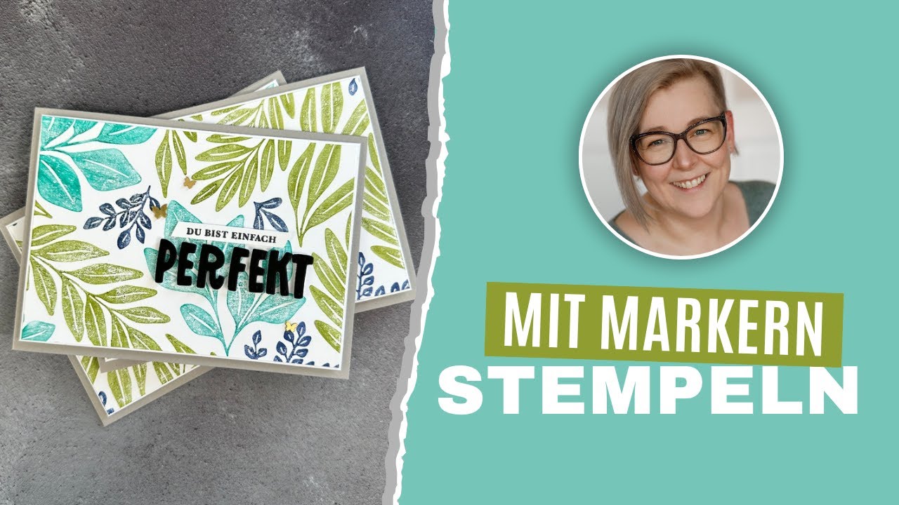 mit Markern stempeln | farbenfrohe Hintergründe stempeln | Leaf Collection