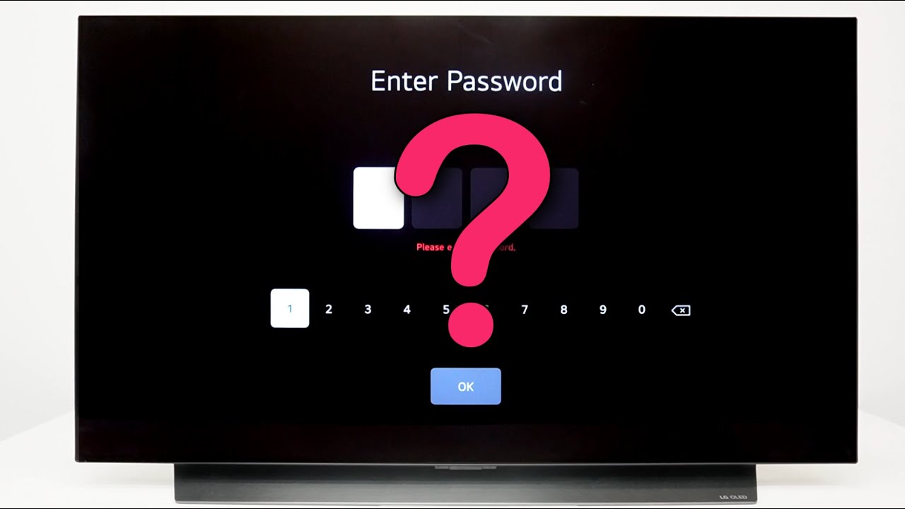 [LG TV] - Comment r&eacute;initialiser le mot de passe du t&eacute;l&eacute;viseur (WebOS22)