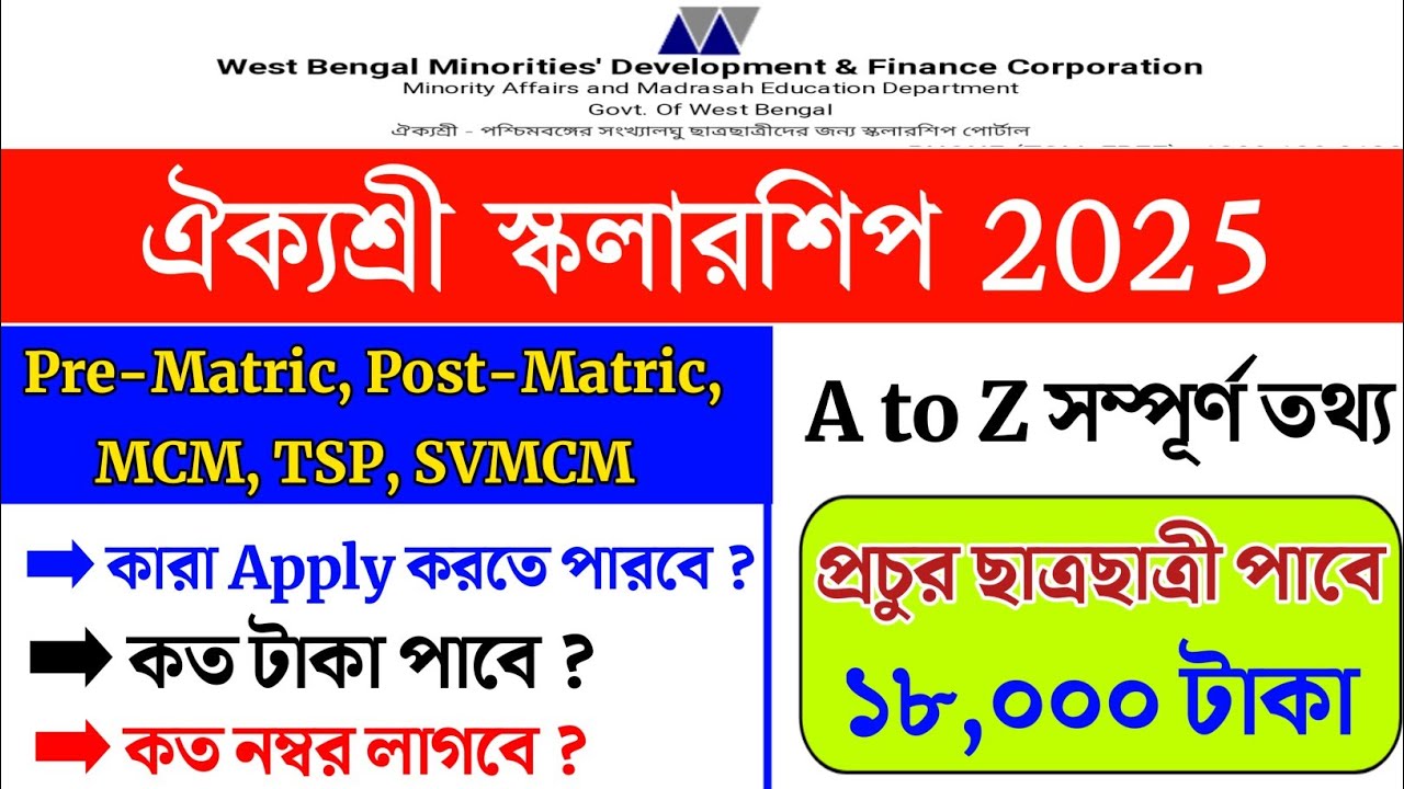 Aikyashree Scholarship 2025-26 | aikyashree scholarship full details | eligibility criteria