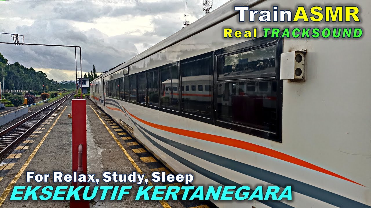 TRAIN ASMR | Relaxing Tracksound ASMR Naik Kereta Api Eksekutif Kertanegara Kutoarjo Jogja!!