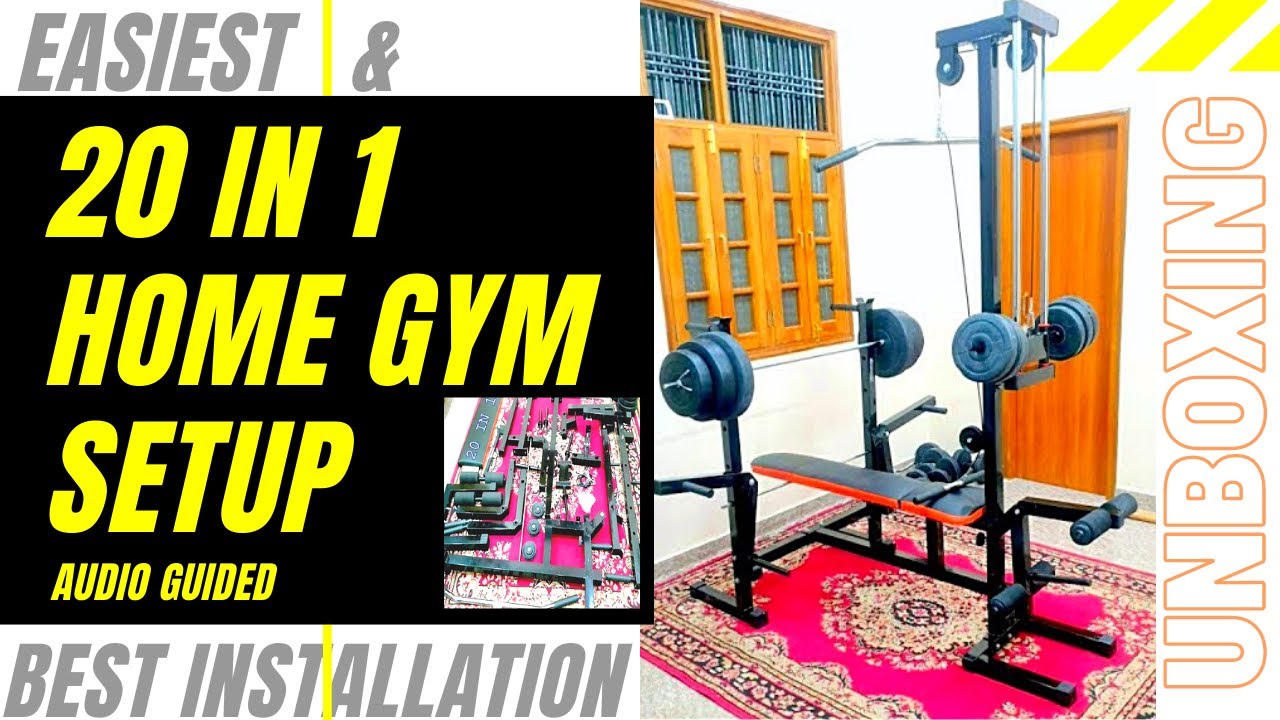 20 IN 1 BENCH UNBOXING & INSTALLATION | HOME GYM FOR WORKOUT | VOICE GUIDED