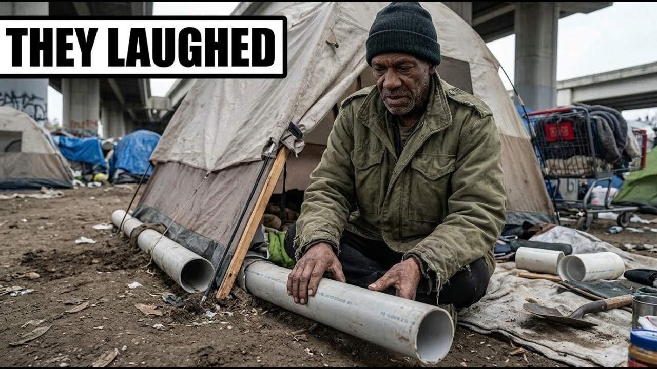 They Laughed When This Black Homeless Man Buried Pipes Under His Shelter — Until It Blocked Cold Air