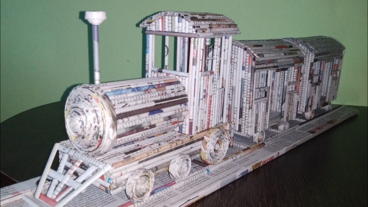 How to make a newspaper train /2020 DIY crafts