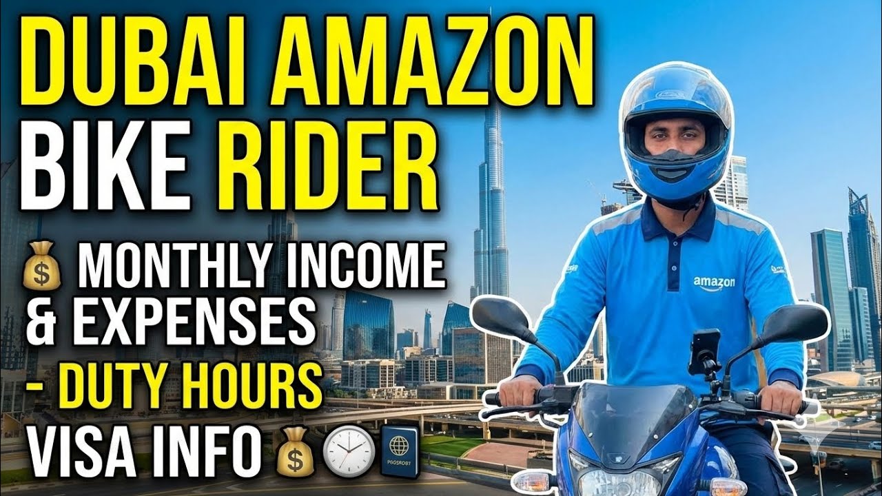 🇦🇪 AMAZON BIKE RIDERS  SALARY IN DUBAI 2026 | REAL INCOME, VISA COST  & DUTY HOURS 