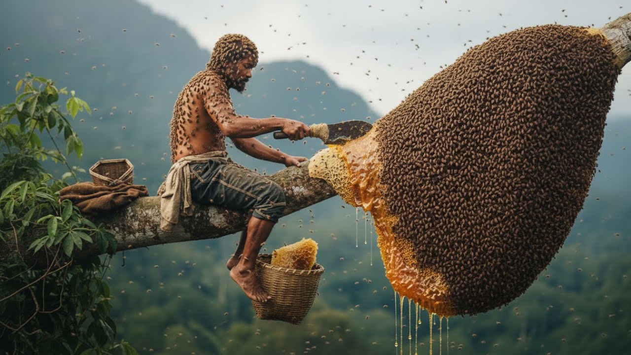 “Đối Mặt Ong Dữ Khi Bắt Tổ Ong Khói Bầu Mật Siêu Khổng Lồ 2026”