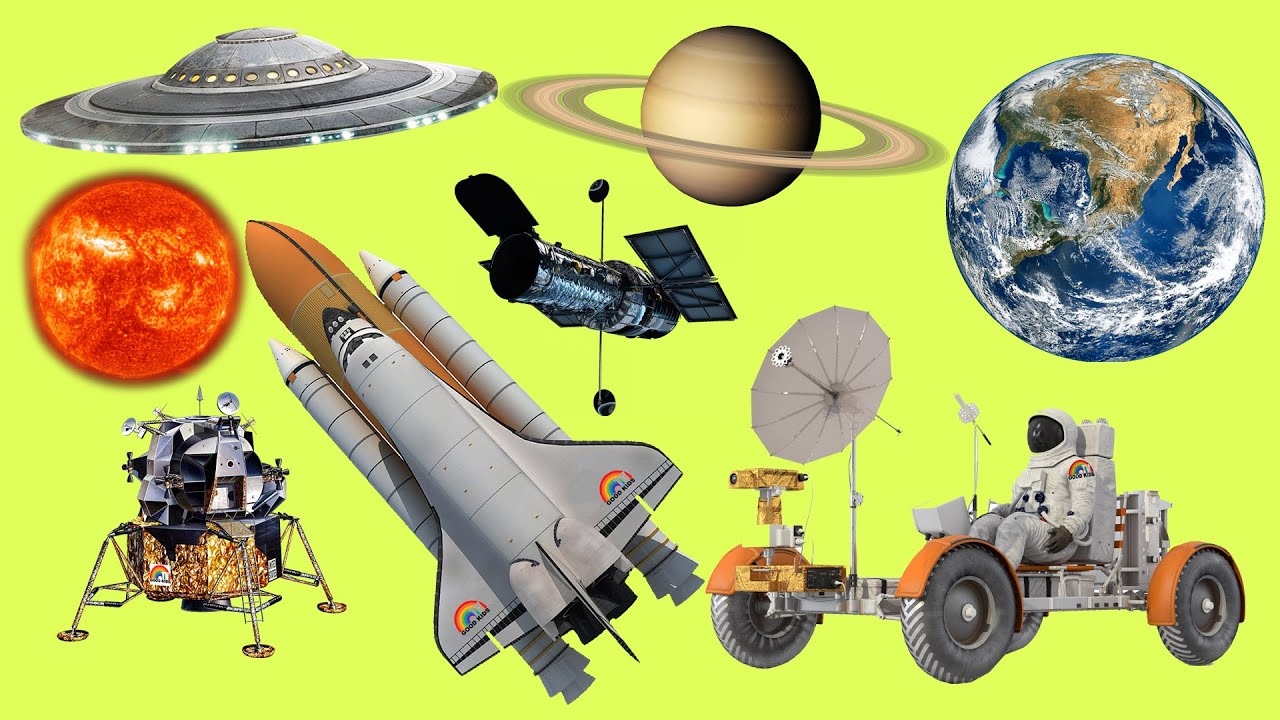 Learn Names and Sounds of SPACE Transport for Kids
