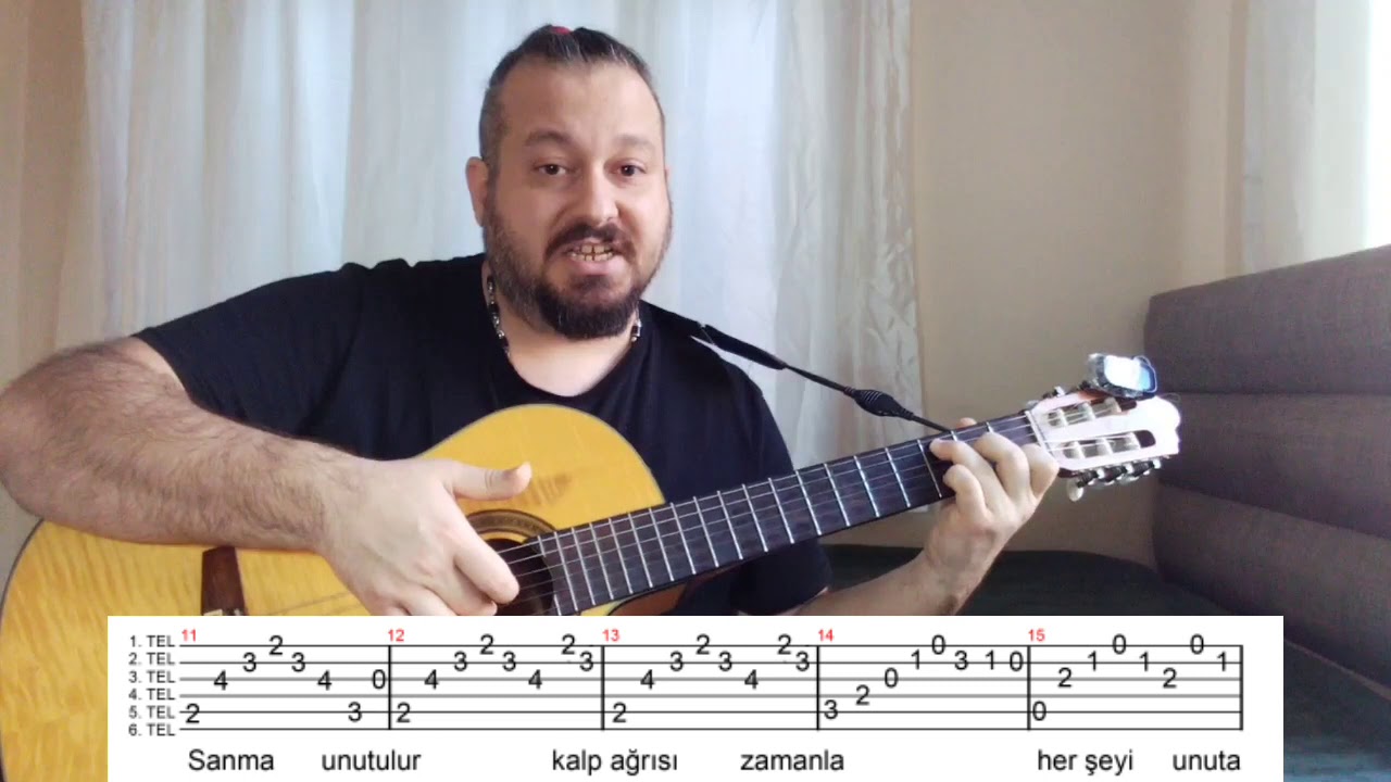 OLMASA MEKTUBUN - GİTAR DERSİ - ARPEJ - FINGER STYLE - GUITAR LESSON- GITARRE LERNEN