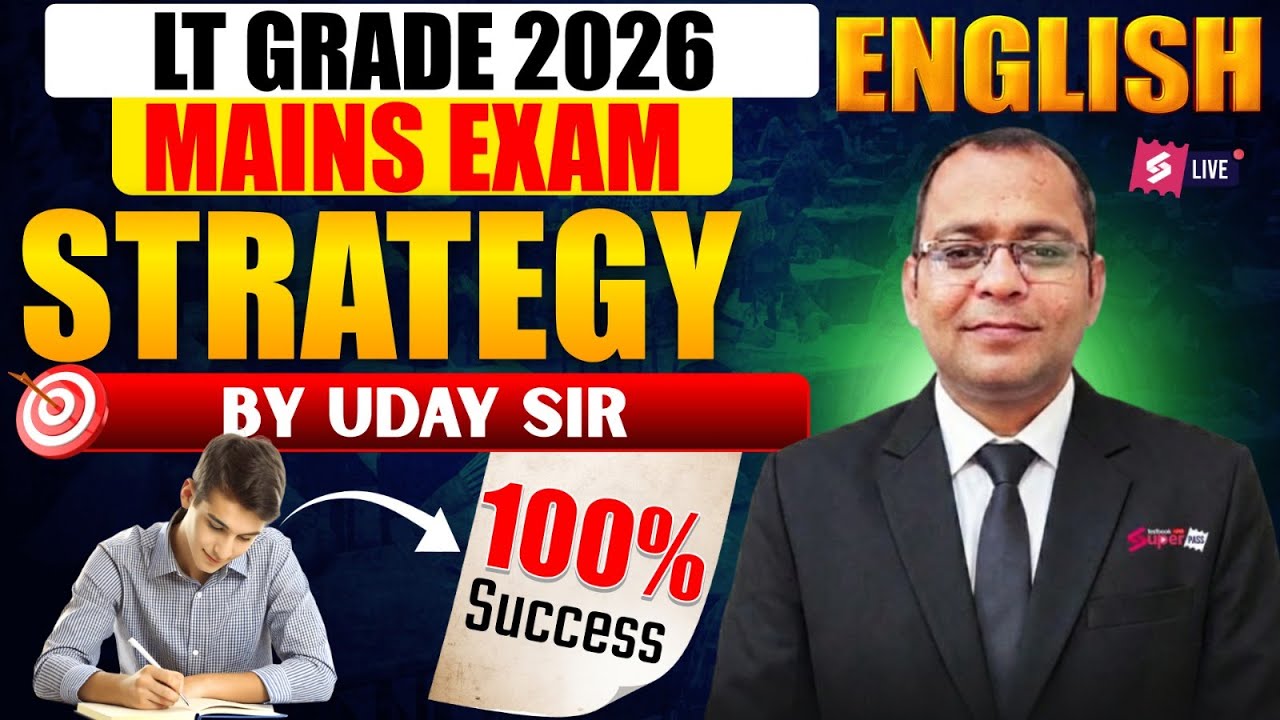 UP LT Grade Mains English Preparation Strategy 2026 | UP LT Grade Mains English By Uday Sir