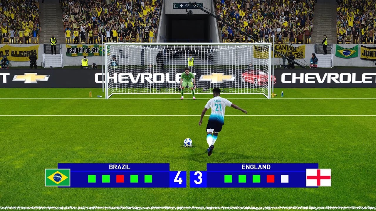 Brazil vs England / Penalty Shootout 2023 / Neymar vs Kane / eFootball PES Gameplay