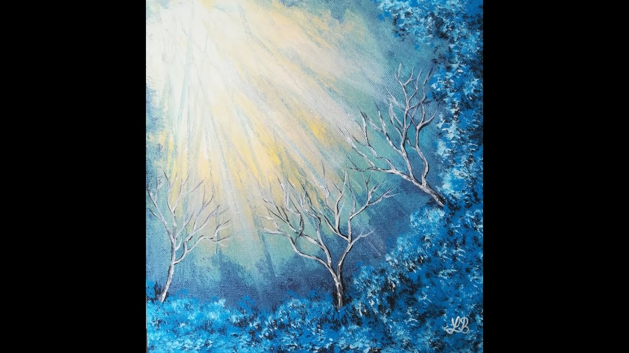 Pour toucher la lumière - cours de peinture acrylique de Bruno Lemasson - comment peindre un arbre