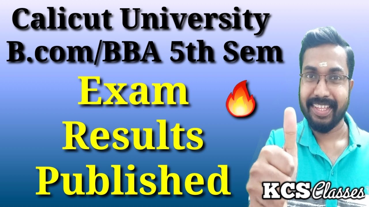 Exam Results Published |Calicut University B.com/BBA 5th Semester |KCS classes