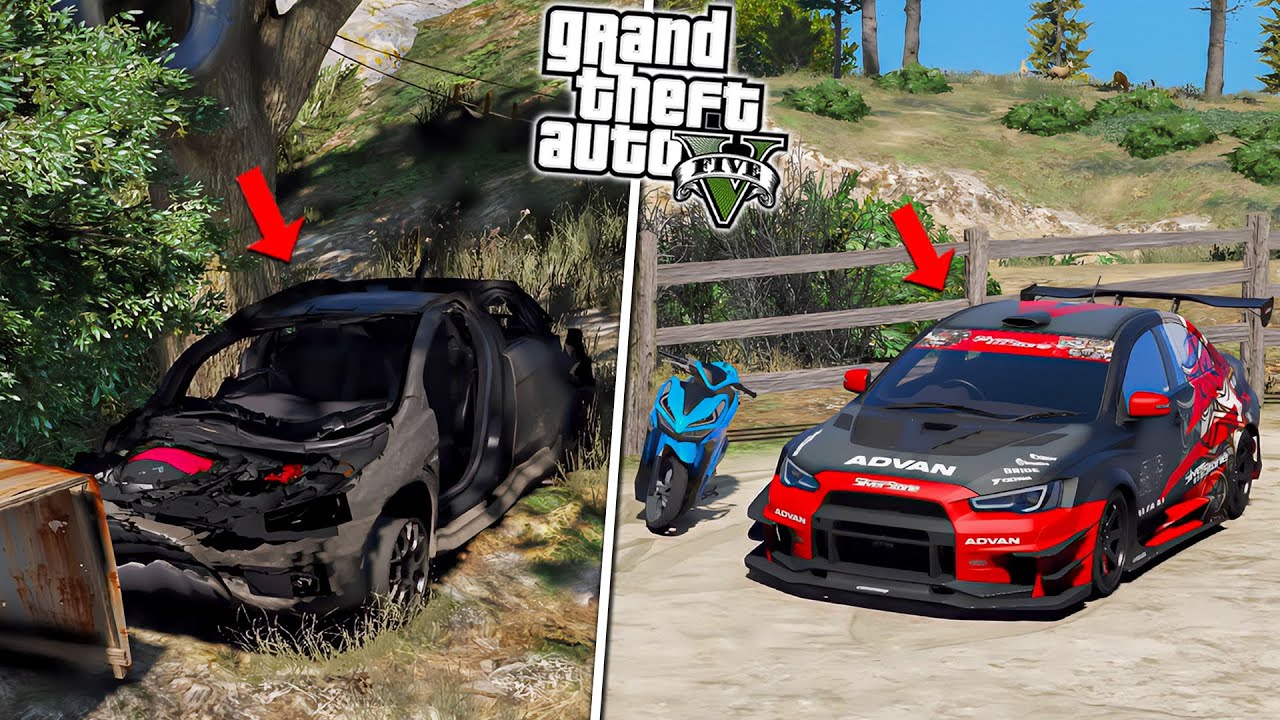 Menemukan MOBIL LANGKA Rongsok di Desa Terbengkalai - GTA 5 MOD