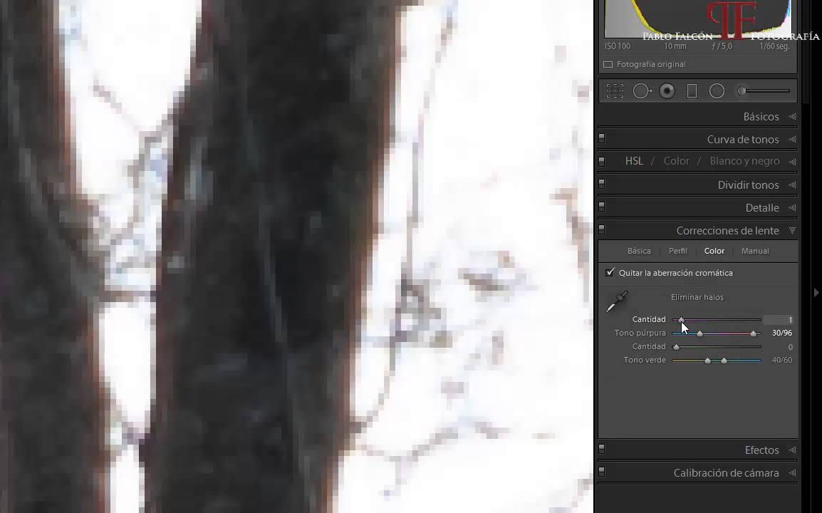 Tutorial Lightroom: Quitar aberraciones cromáticas.