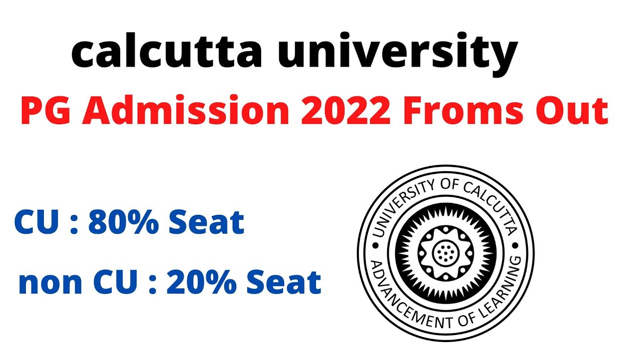 calcutta university PG Admission 2022 Froms Out