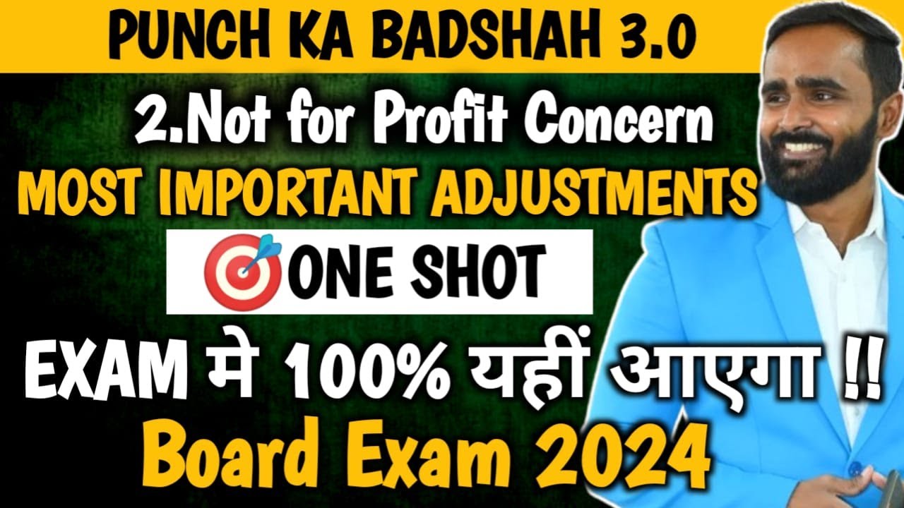 Chapter 2 Not for Profit Concern 12th STD BK AND ACCOUNTANCY |ONESHOT 🎯|BOARD EXAM 2024| PRADEEP SIR