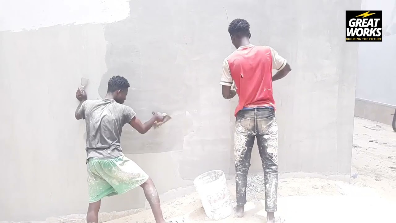 Complete Screeding Tutorial for beginners, Mixing of gash and how to apply it on the wall 2022