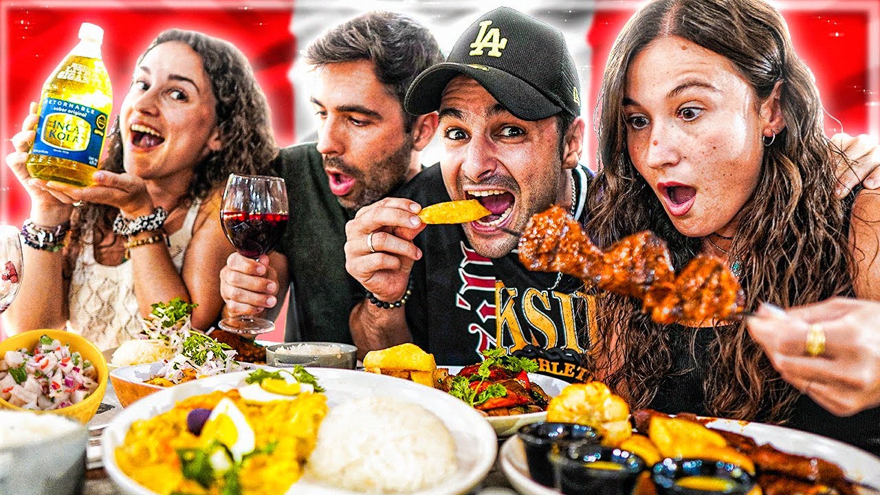 ESPAÑOLES conocen la COMIDA PERUANA POR PRIMERA VEZ!! Ceviche, lomo saltado, ají de gallina,...