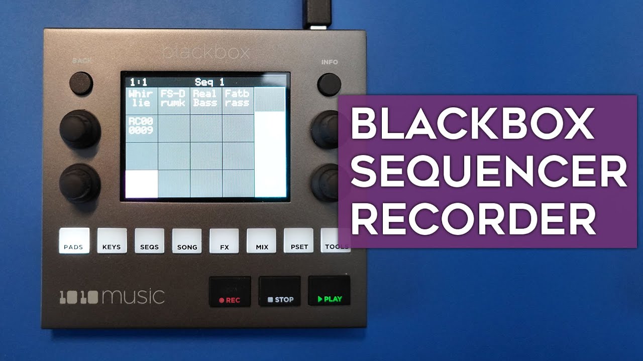 Using the 1010 music blackbox as a sequencer and audio recorder