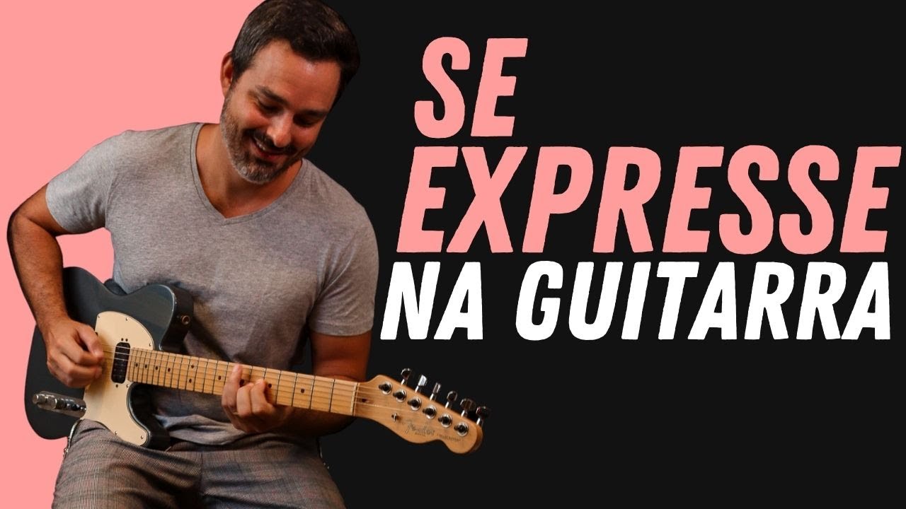 Usando as ferramentas de expressão na guitarra.