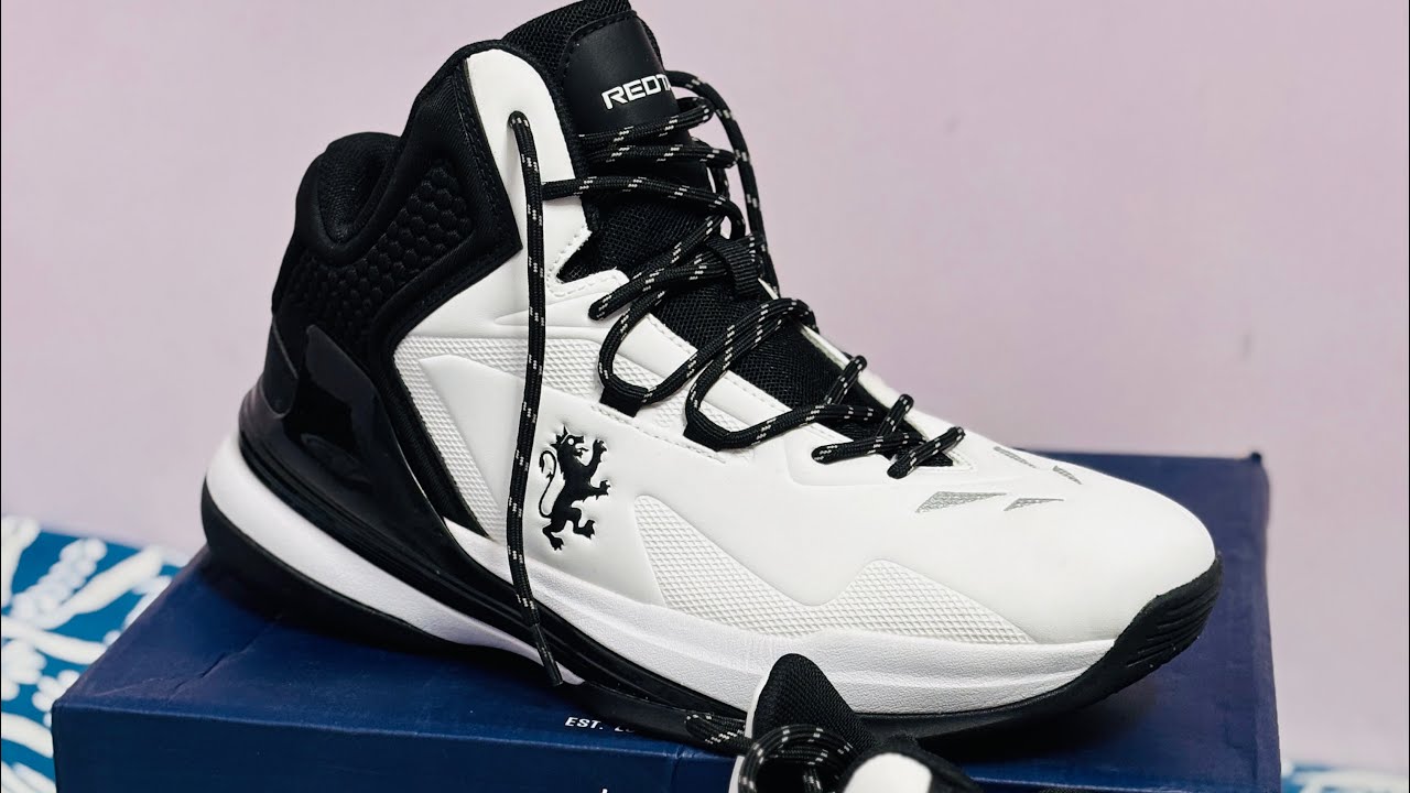 Red Tape Black and White Shoes for Men Lifestyle Casual Sneakers for Men | Redtape Basketball shoes