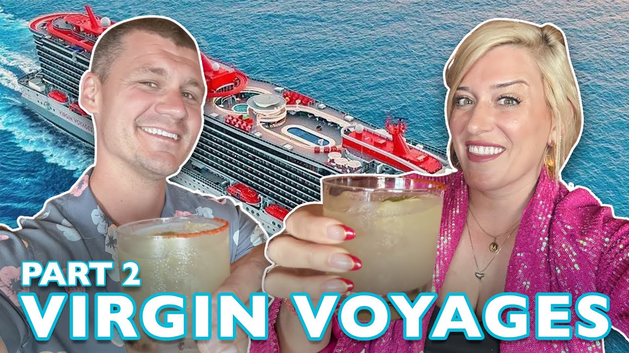 We Went Swimming With SHARKS | Virgin Voyages Part 2 | Scarlet Lady Day At Sea, Beach Club At Bimini