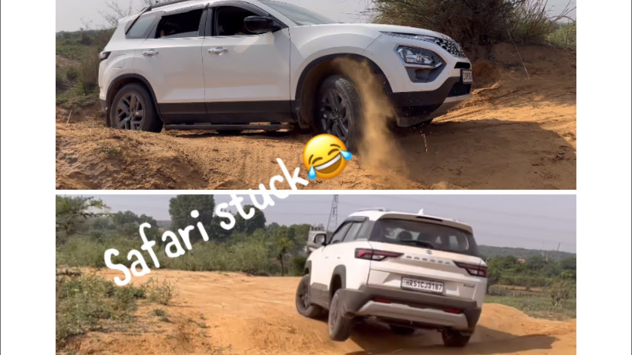 Safari 2023 and Brezza 2023 Facelift offroading | Safari stuck #offroad #offroading