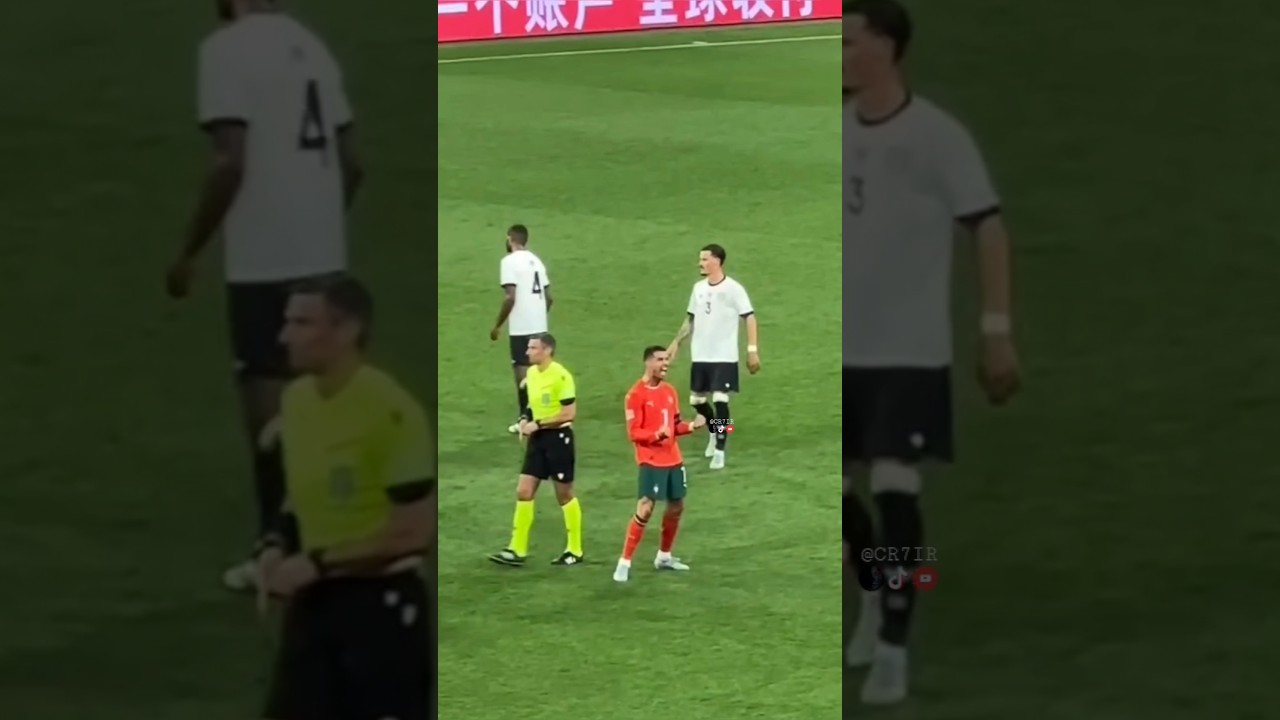 Ronaldo's reaction to Germany fans chanting Messi's name 🥶🐐