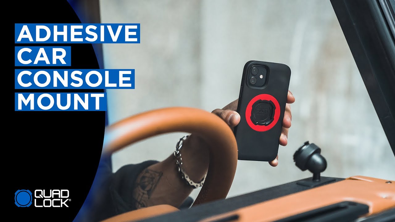 Quad Lock - Adhesive Dash Console Car Mount with MAG and Wireless Charging Heads