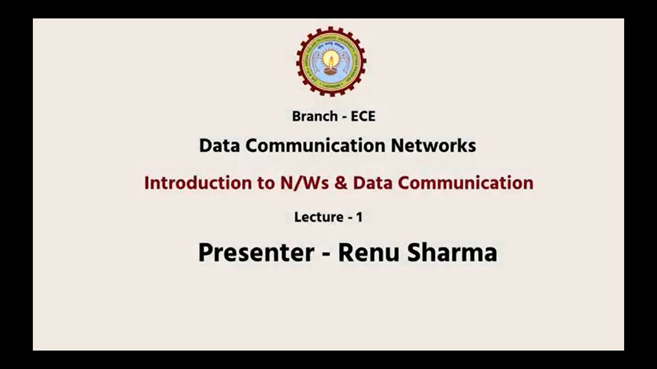 Data Communication Networks | Introduction To N/W & Data Communication | AKTU Digital Education